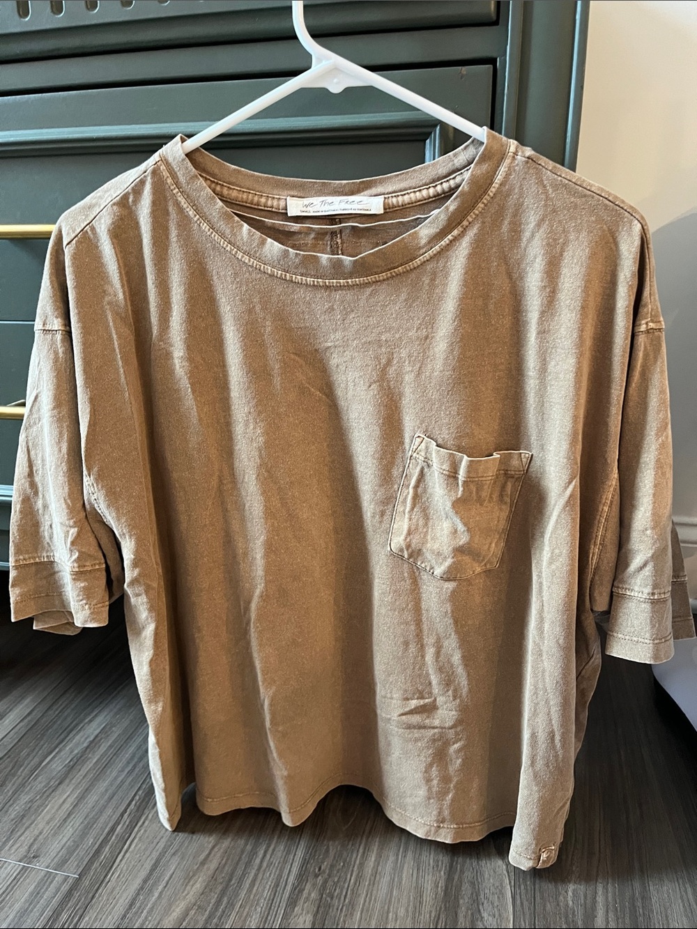 We The Free Washed Taupe Pocket Tee